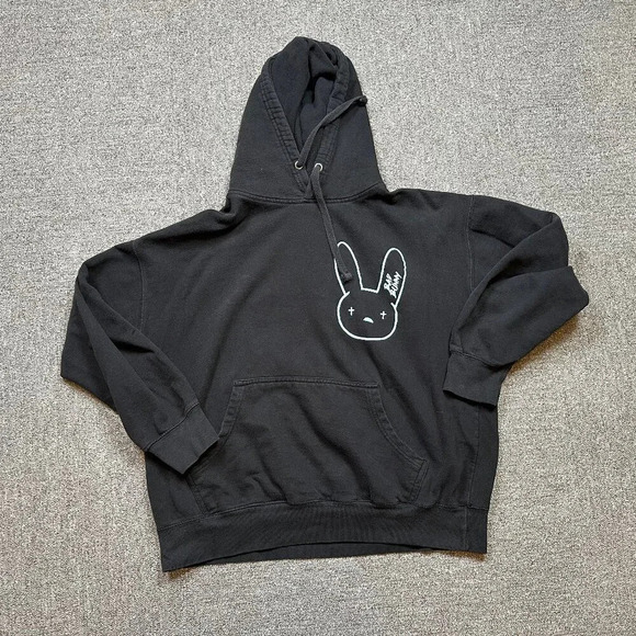 Bad Bunny Playboy Sweatshirt in Black Size Large - Picture 1 of 7